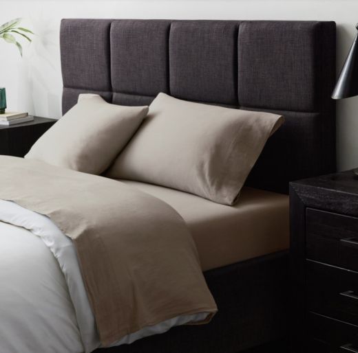 3 Piece Linen-Weave Cotton Sheet Set