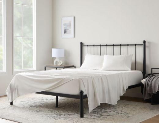 Rayon from Bamboo Blend White Sheet Set