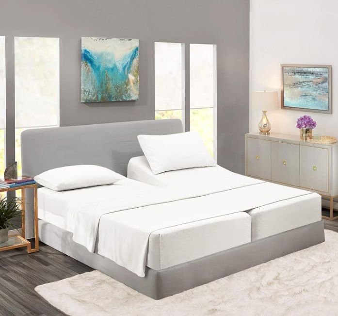 Split Queen 600 Thread Count Cotton-Blend Sheet Set