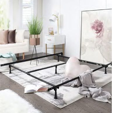 Metal Bed Frame with Center Support