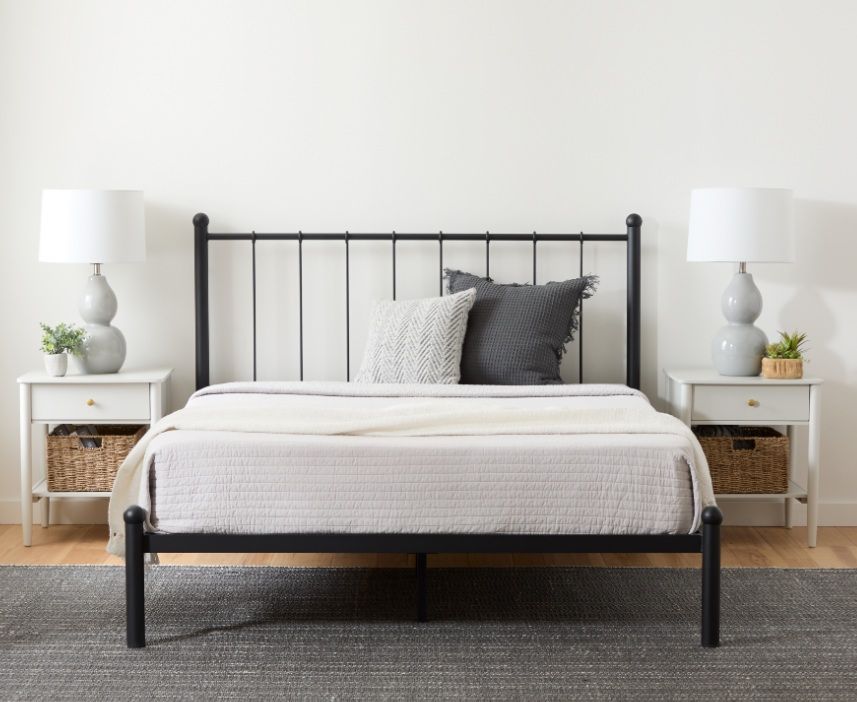 Simmons Black Metal Bed